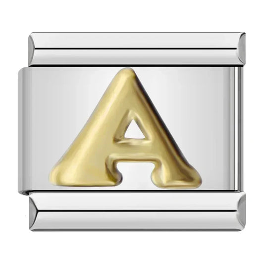 Letra A - Charm Plata