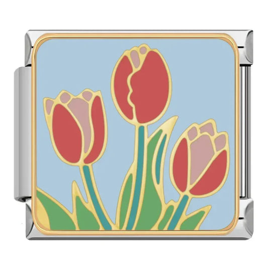Tulipanes - Charm Plata