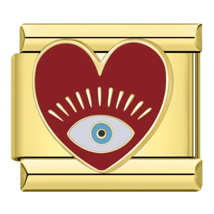 Ojo en el Corazon - Charm Oro
