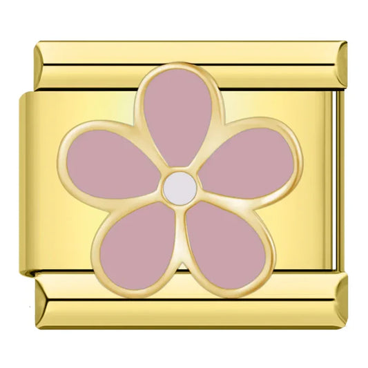 Flor Rosa - Charm Oro